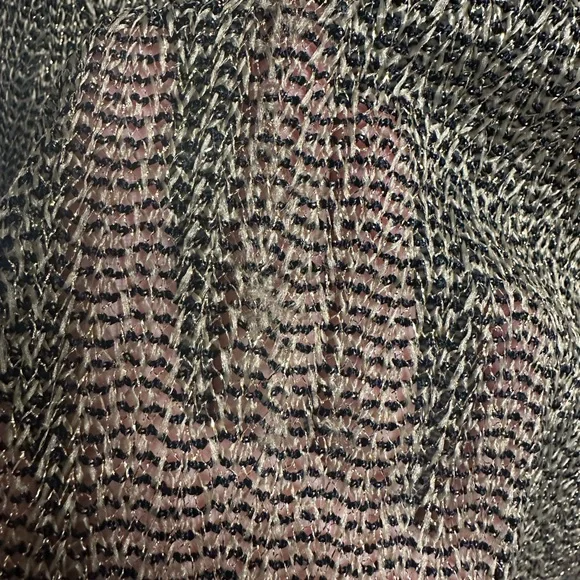 Zara Metallic Sheer Long Sleeve Blouse - Picture 8 of 8